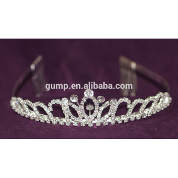 Custom Girls Headwear nupcial Crystal Tiara brilhante Rhinestone Crowns
